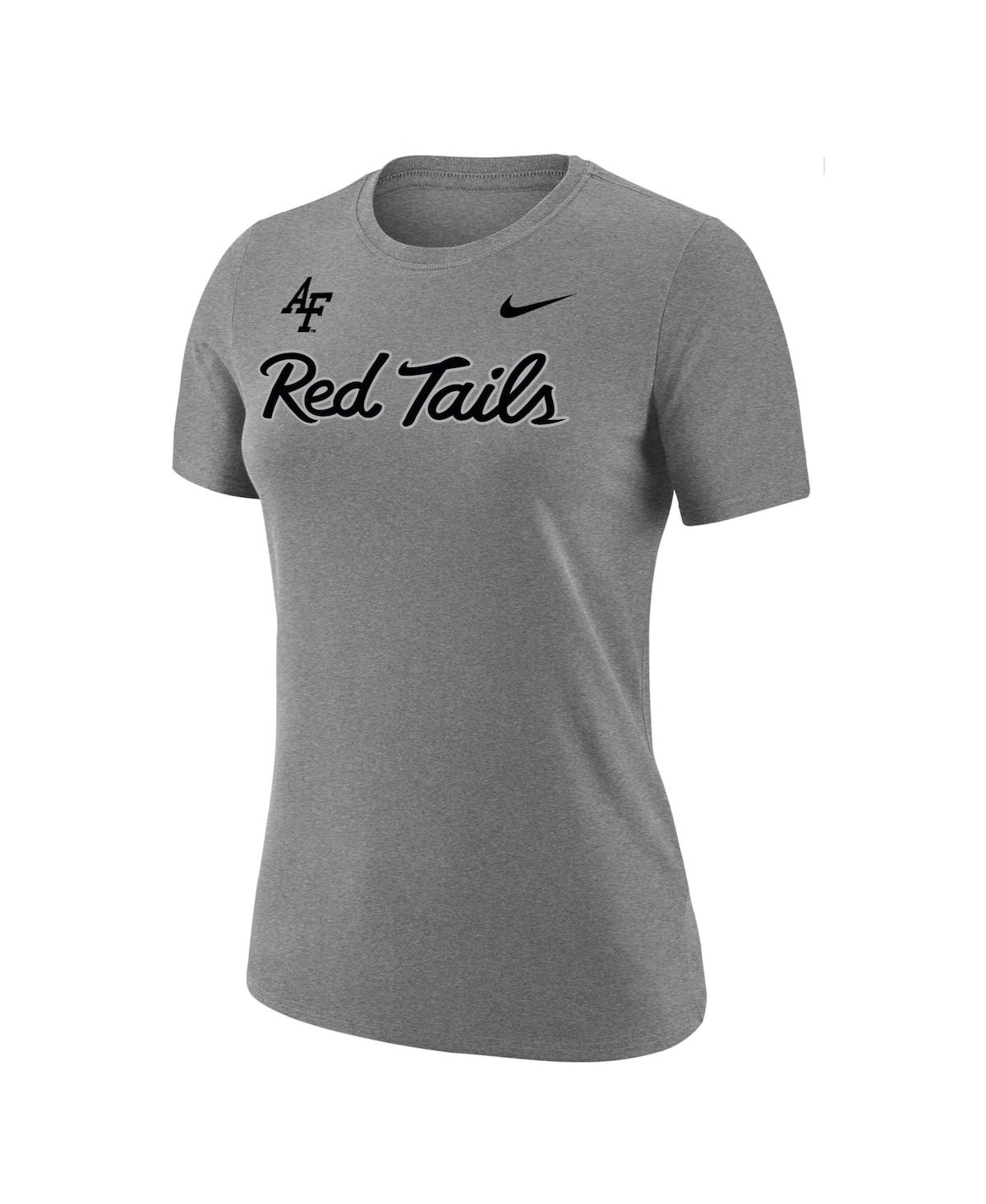 Shop Nike Women's  Heather Gray Air Force Falcons Red Tails T-shirt