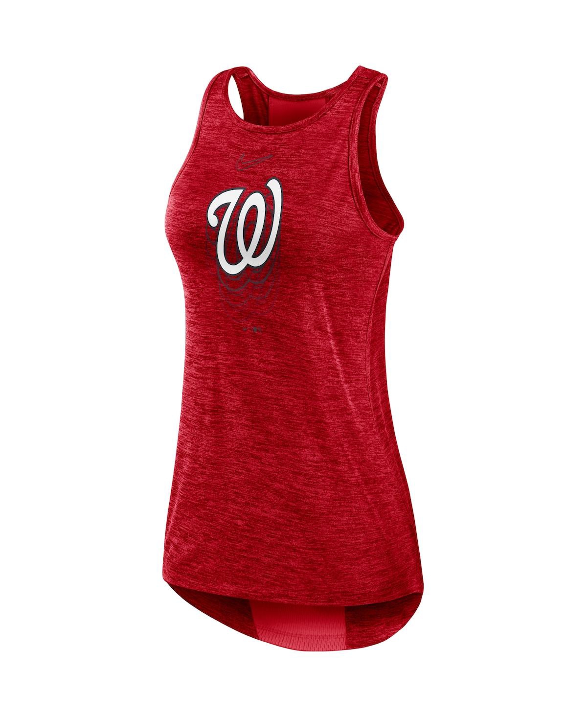 Women's NikeWashington Nationals Logo Fade High Neck Performance Tank Top - Red