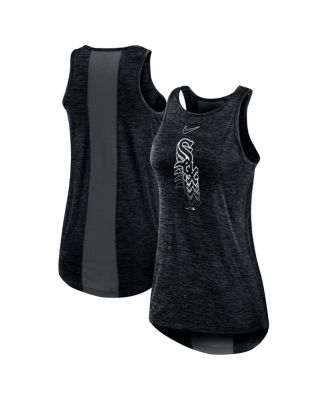 Women's Black Chicago White Sox Logo Fade High Neck Performance Tank Top