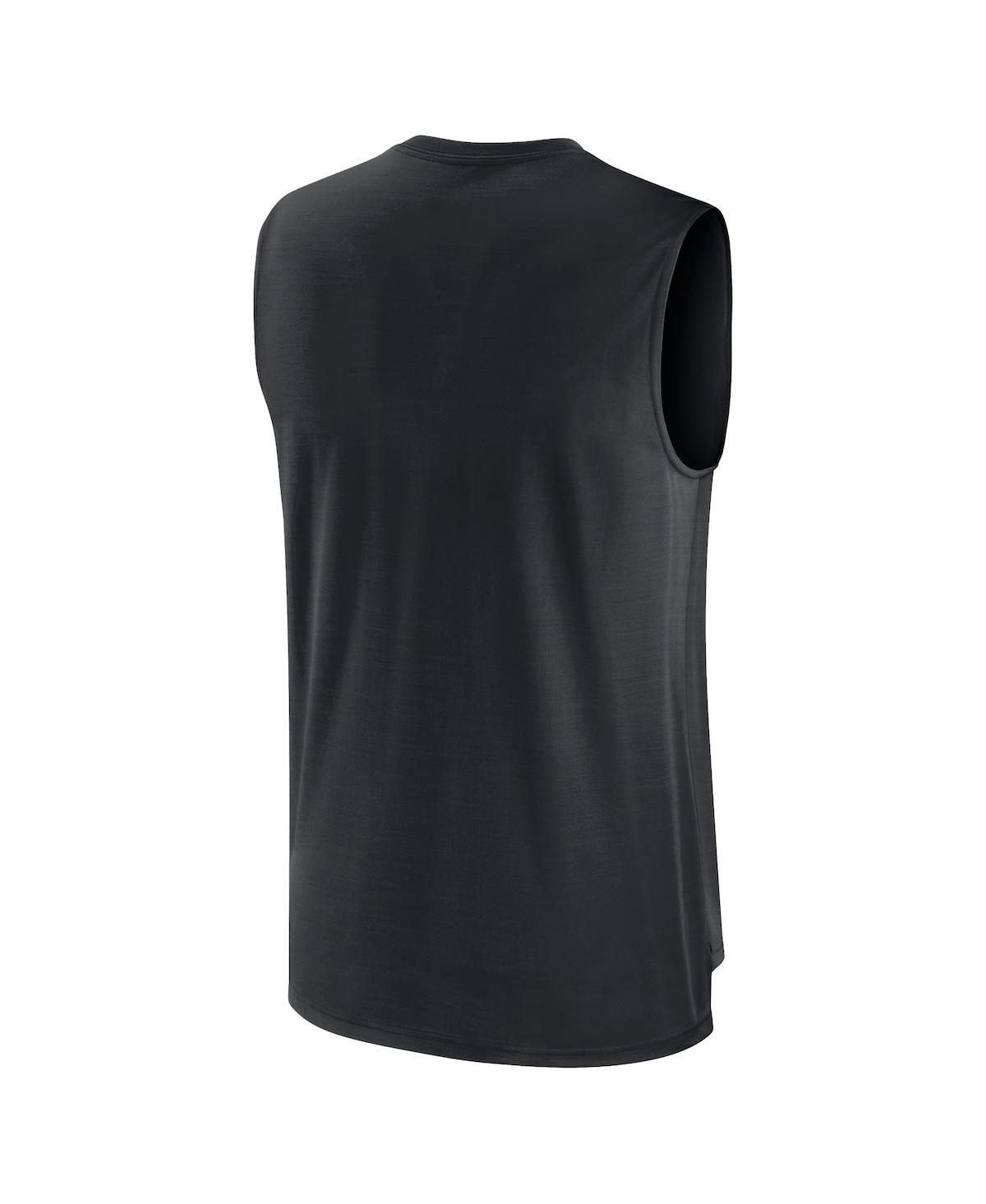Shop Nike Men's  Black Chicago White Sox Knockout Stack Exceed Performance Muscle Tank Top