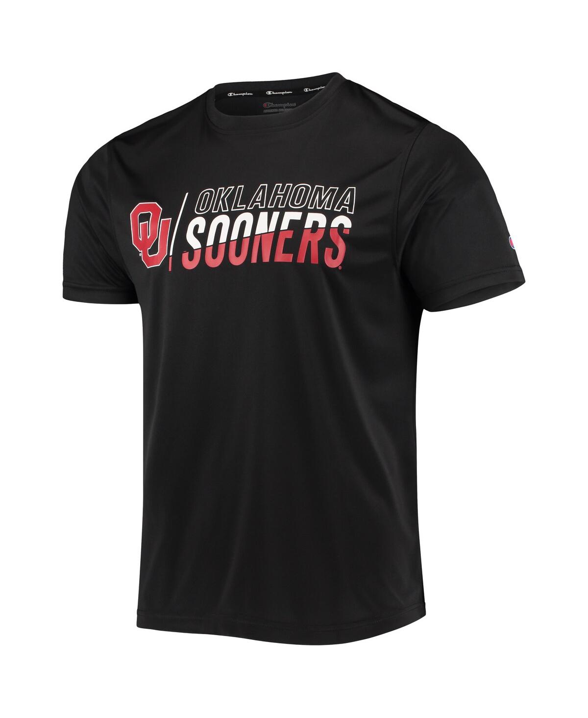 Men's ChampionOklahoma Sooners Slash Stack T-shirt - Black