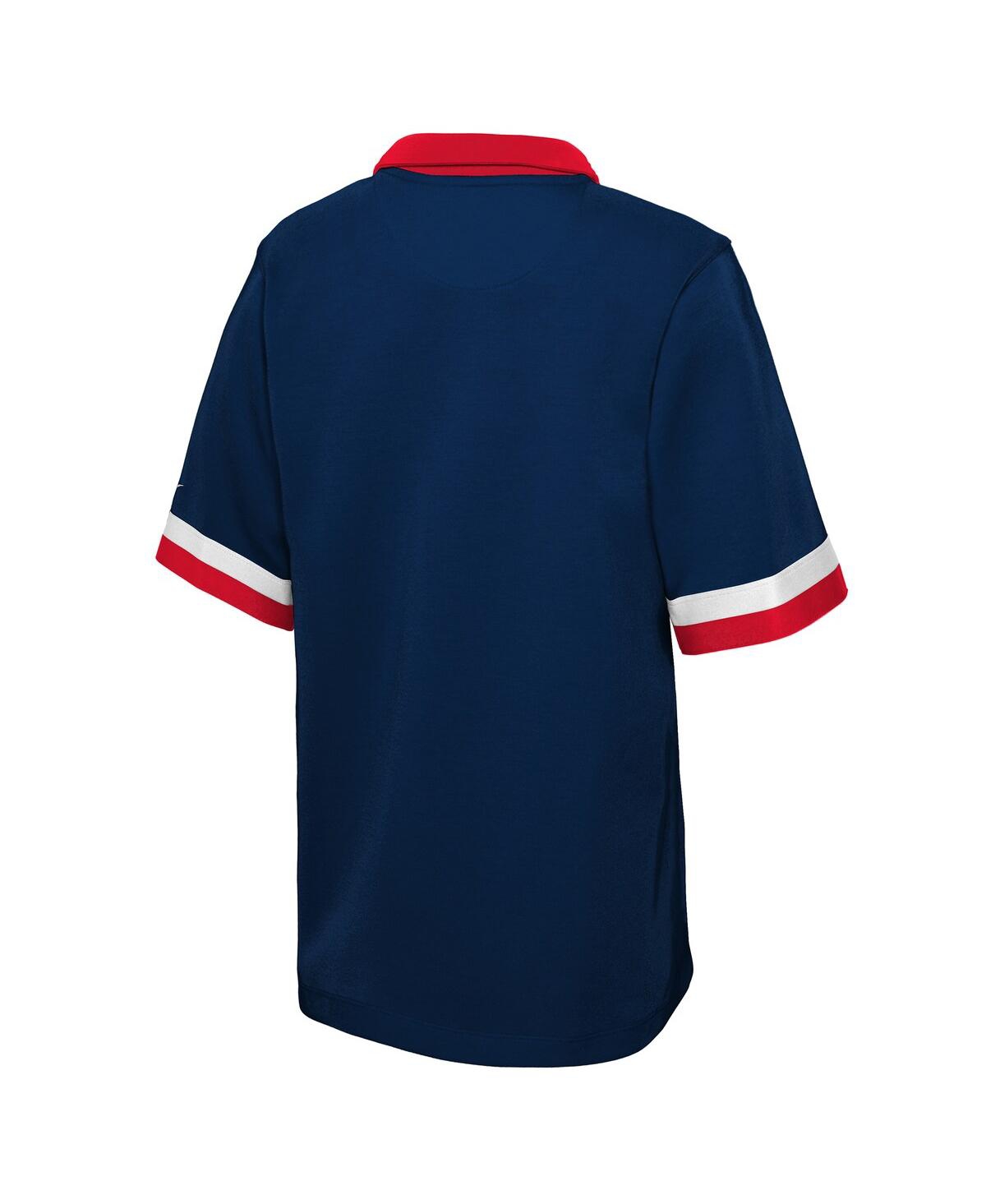 Shop Nike Big Boys  Navy Philadelphia 76ers 2021/22 City Edition Therma Flex Short Sleeve Collar Jacket