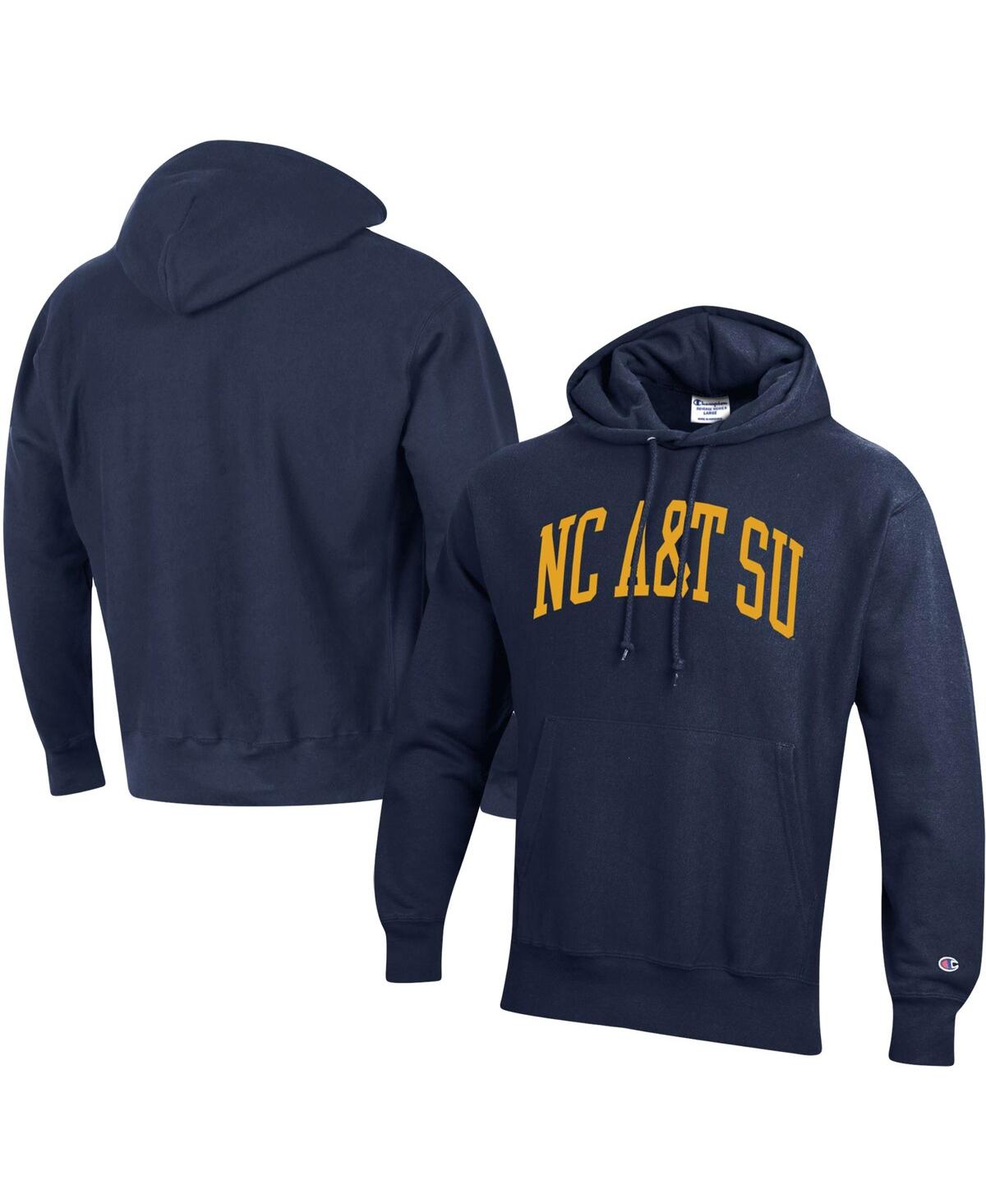 Champion Men's  Navy North Carolina A&t Aggies Tall Arch Pullover Hoodie In Navy