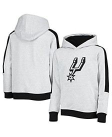 Youth Boys Heathered Gray San Antonio Spurs Lived In Pullover Hoodie
