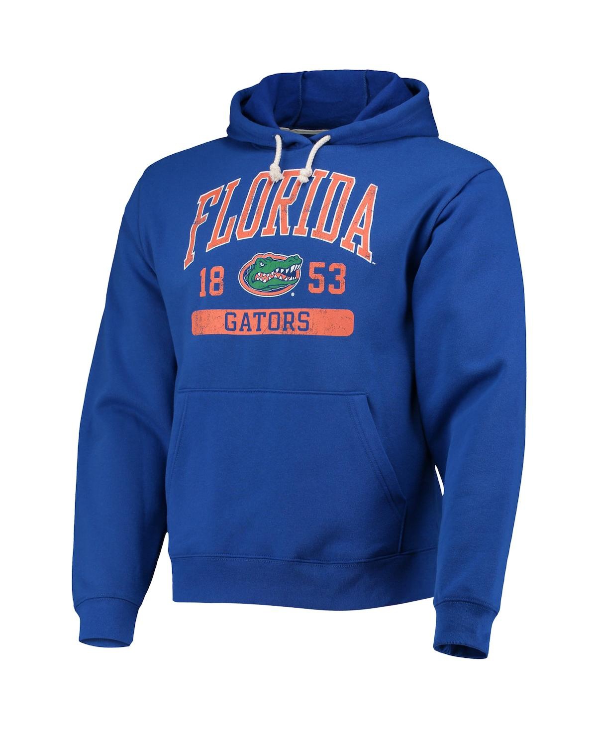 Shop League Collegiate Wear Men's  Royal Florida Gators Volume Up Essential Fleece Pullover Hoodie