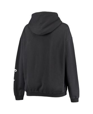 Women's Black Michigan State Spartans Rock n Roll Super Oversized Pullover Hoodie