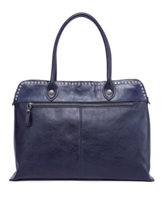 Women's Genuine Leather Soul Stud Satchel Bag