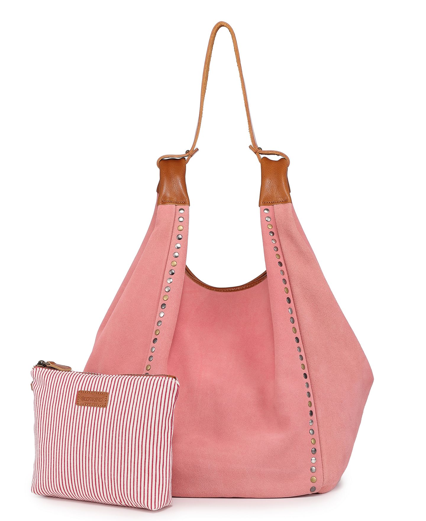 Женская сумка OLD TREND Genuine Leather Rose Valley Hobo, цвет: Коралловый — фото 10