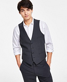 Men's Slim-Fit Solid Wool Suit Vest, Created for Macy's 