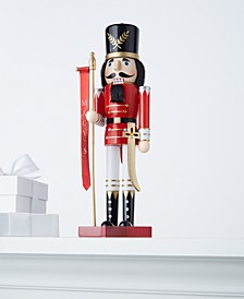 Christmas Cheer Red Nutcracker Soldier with Macy's Flag & Sword, Created for Macy's