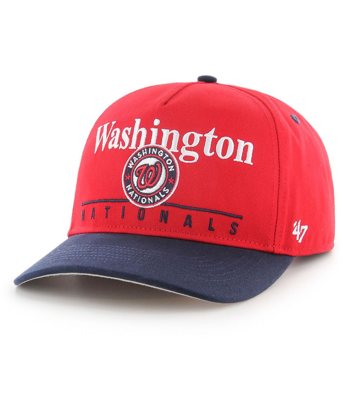 47 Brand Men's ' Red, Navy Washington Nationals Retro Super Hitch Snapback Hat In Red,navy