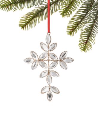 Holiday Lane - Blessed Bejeweled Wire Cross Ornament