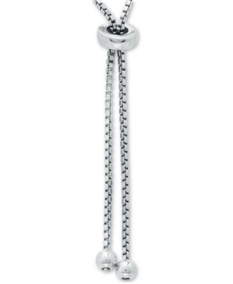Cubic Zirconia & Enamel Heart "I Love NY" Bolo Bracelet in Sterling Silver, Created for Macy's 