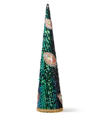 Holiday Lane - Jewel Tones 22" Peacock Tree Christmas D&eacute;cor