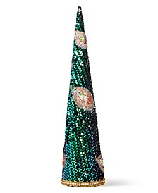Jewel Tones 22" Peacock Tree Christmas Décor, Created for Macy's