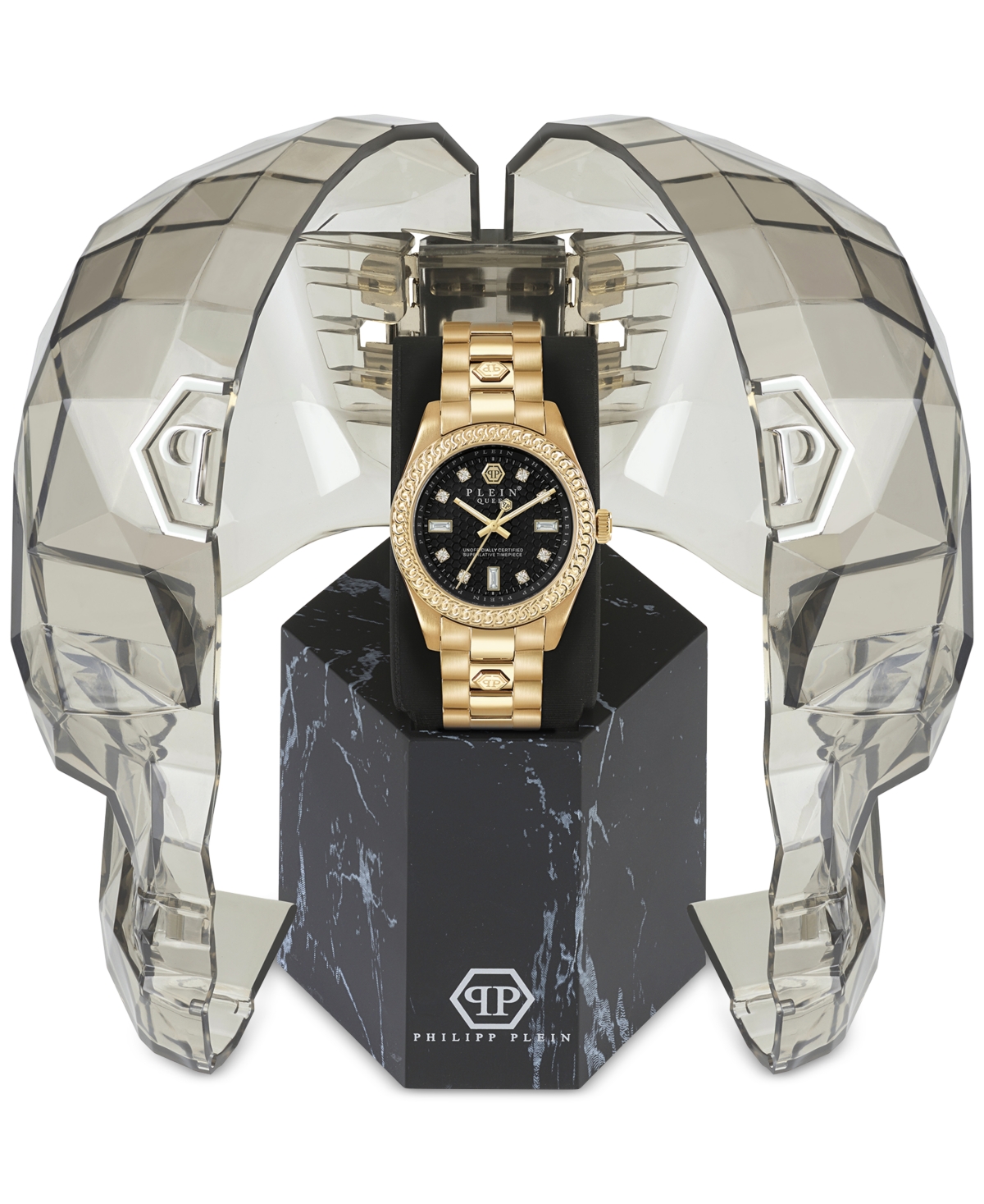 Philipp Plein Women's Queen Gold-Tone Stainless Steel Bracelet Watch 36mm - Gold-Tone