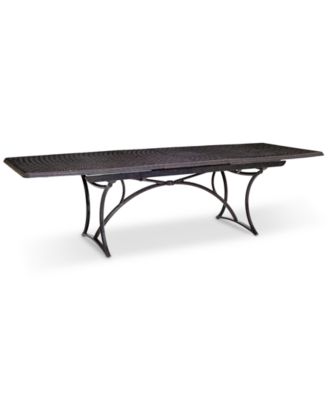 Wythburn Mix and Match 110"x 42" Cast Aluminum Outdoor Extension Dining Table, Created for Macy's