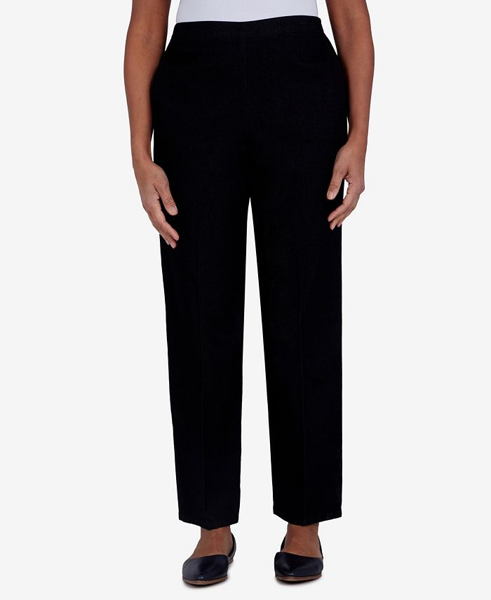 Alfred Dunner Women's Second Nature Pull-On Straight Leg Pants - Macy's