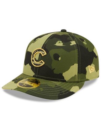 Men's Camo Chicago Cubs 2022 Armed Forces Day On-Field Low Profile 59FIFTY Hat