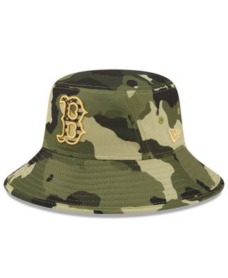 Men's Camo Boston Red Sox 2022 Armed Forces Day Bucket Hat