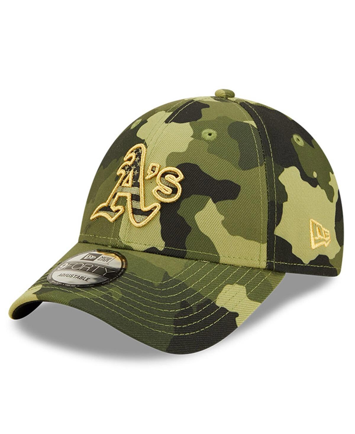 Men's New EraOakland Athletics 2022 Armed Forces Day 9FORTY Snapback Adjustable Hat - Camo