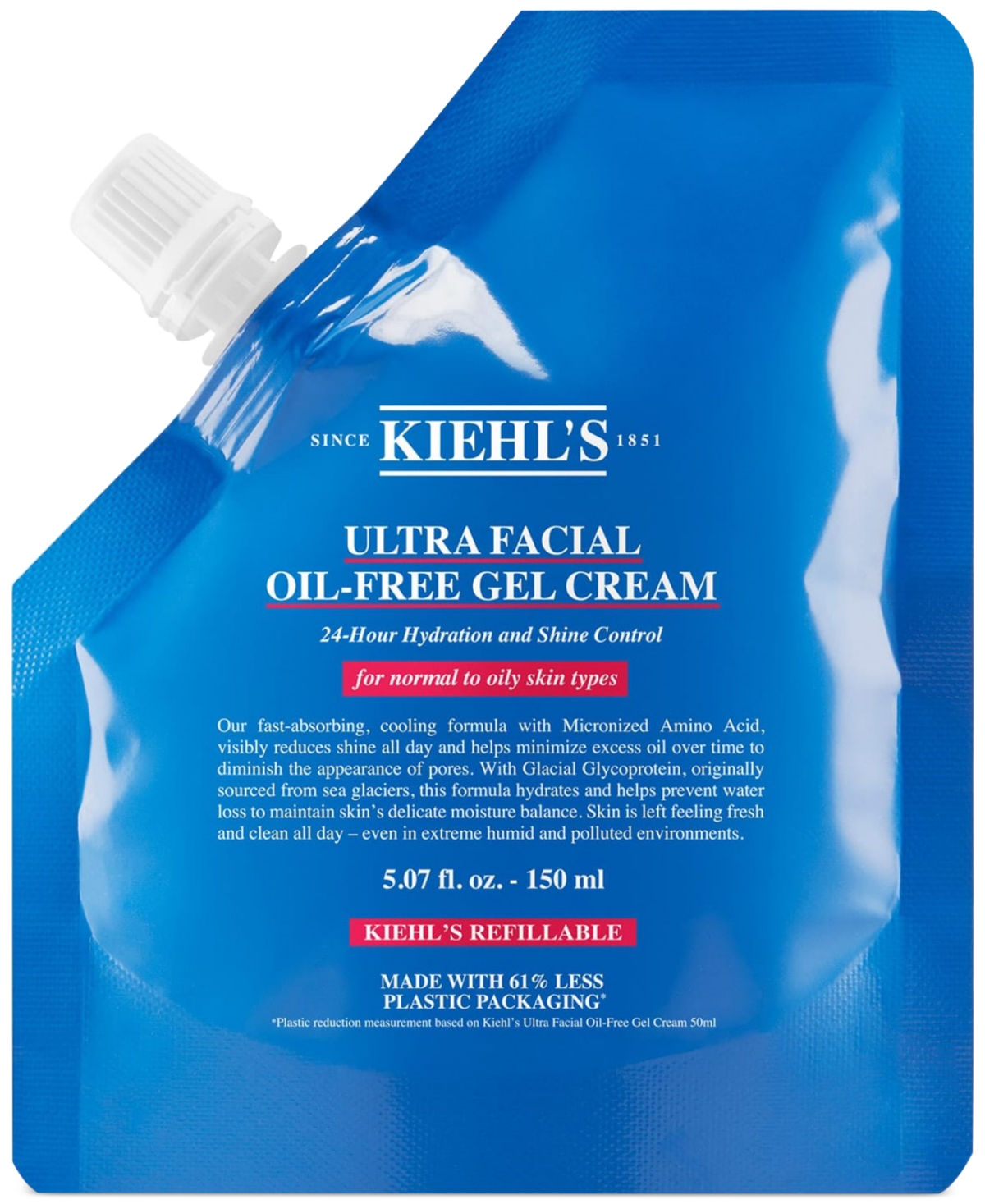 Kiehl's Since 1851 Ultra Facial Oil-free Gel Cream Refill Pouch, 5.07 Oz. In No Color