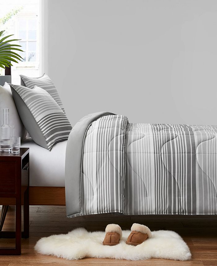 UGG® Alahna Striped 3 Piece Comforter Set, Queen & Reviews Home Macy's