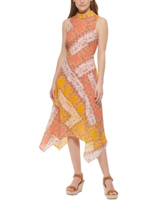 vince camuto handkerchief hem dress