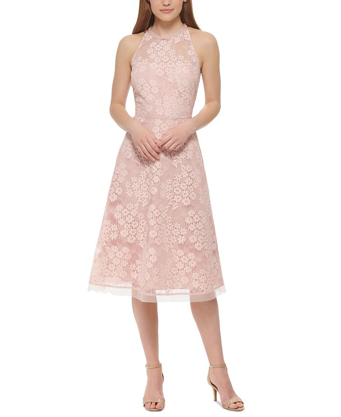 Vince camuto pink discount lace dress