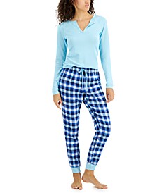 Women's Split-Neck Pajama Top, Created for Macy's