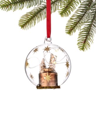 Holiday Lane Blessed Holy Family LED Dome Ornament, Created for Macy's ...