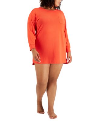 Jenni - Plus Size Long Sleeve Solid Sleepshirt