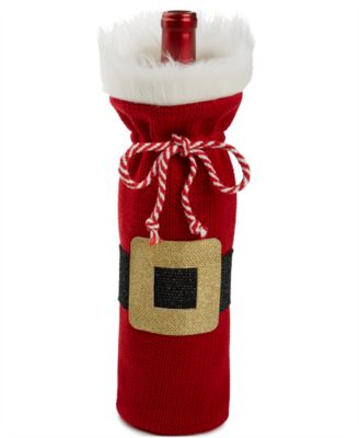 Holiday Lane - Christmas Cheer Fabric Wine Bottle Cover