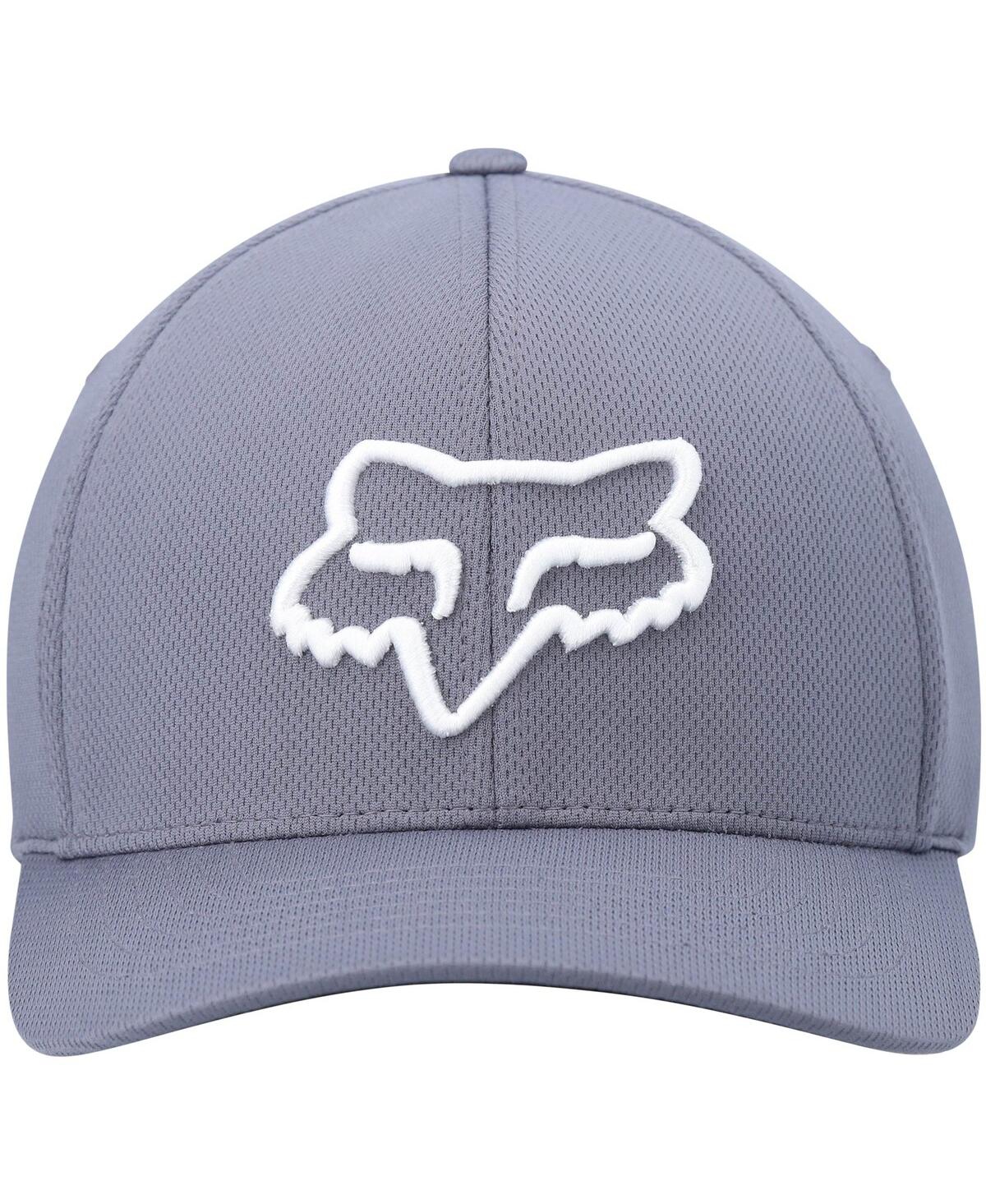 Shop Fox Men's  Racing Gray Lithotype Flex Hat