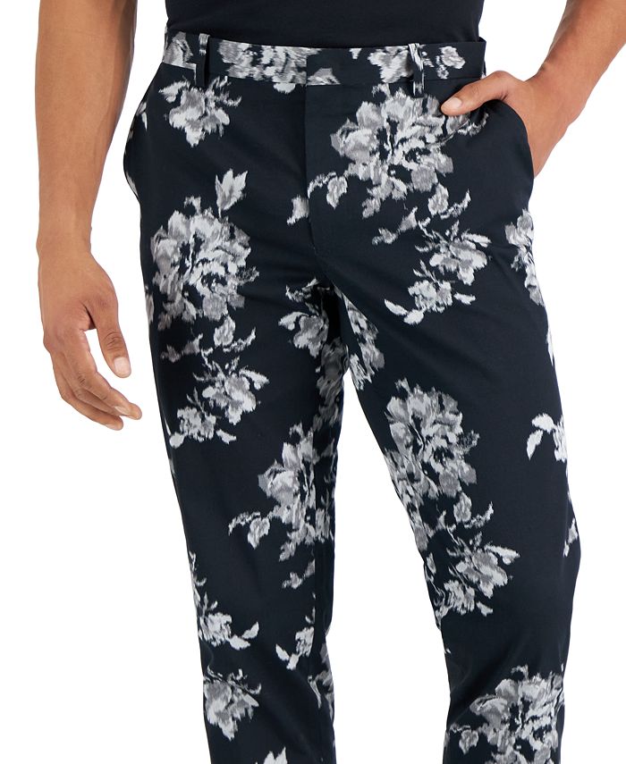 I.N.C. International Concepts Men's SlimFit Floral Suit Pants, Created