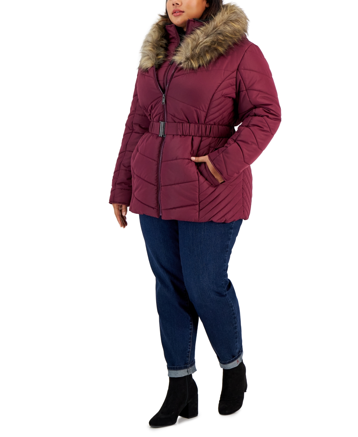 maralyn-me-trendy-plus-size-belted-faux-fur-trim-hooded-puffer-coat