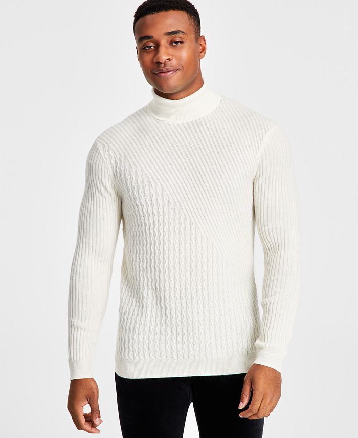 I stor skala flise manipulere INC International Concepts Men's Cashmere Mixed-Stitch Turtleneck Sweater,  Created for Macy's & Reviews - Sweaters - Men - Macy's