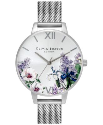 Olivia Burton - Women's Secret Garden Stainless Steel Mesh Bracelet Watch 34mm