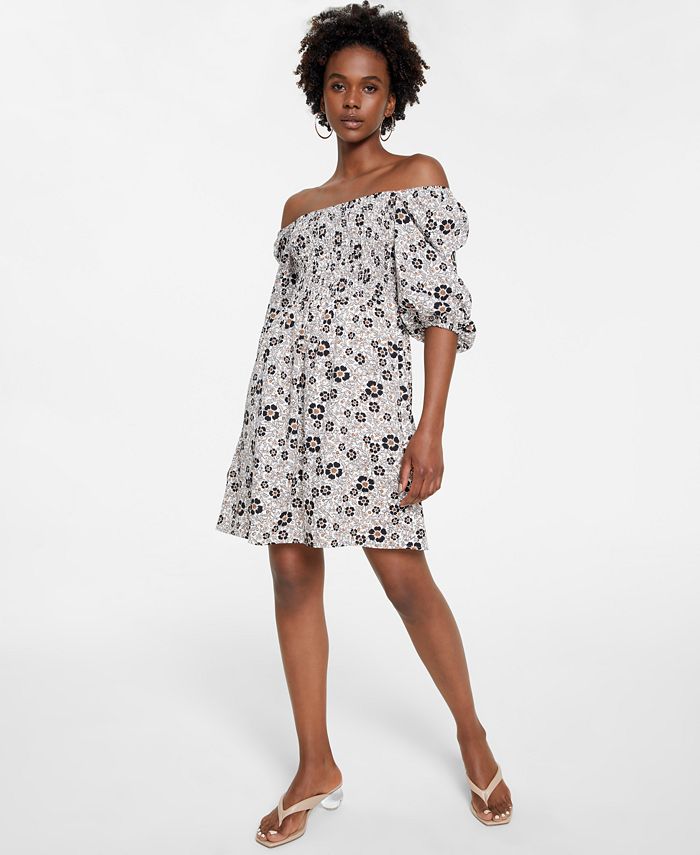 Macy's off shop the shoulder dress