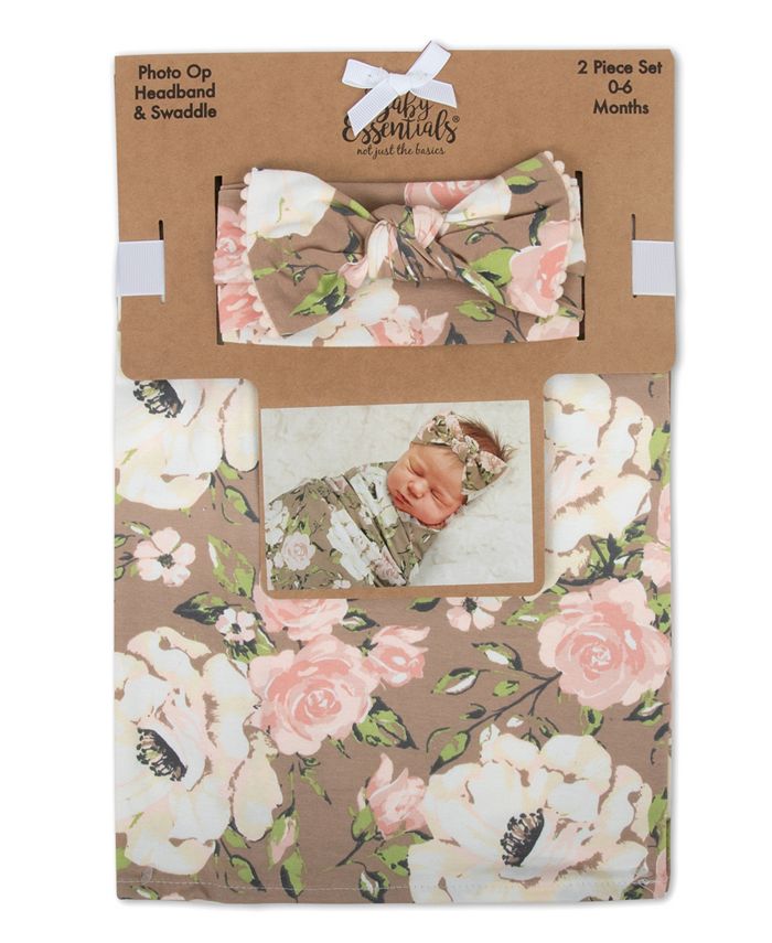 Baby essentials photo sale op headband and swaddle