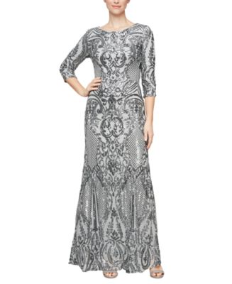 Alex Evenings Sequined Mermaid Gown & Reviews - Dresses - Women - Macy's