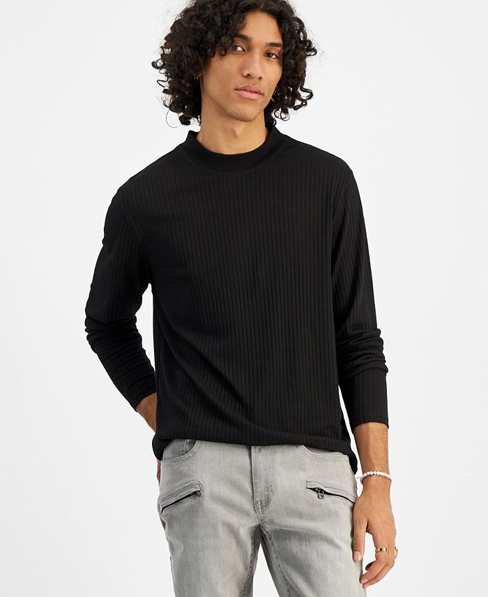 I.N.C. International Concepts Men's Ribbed-Knit Long-Sleeve T-Shirt ...