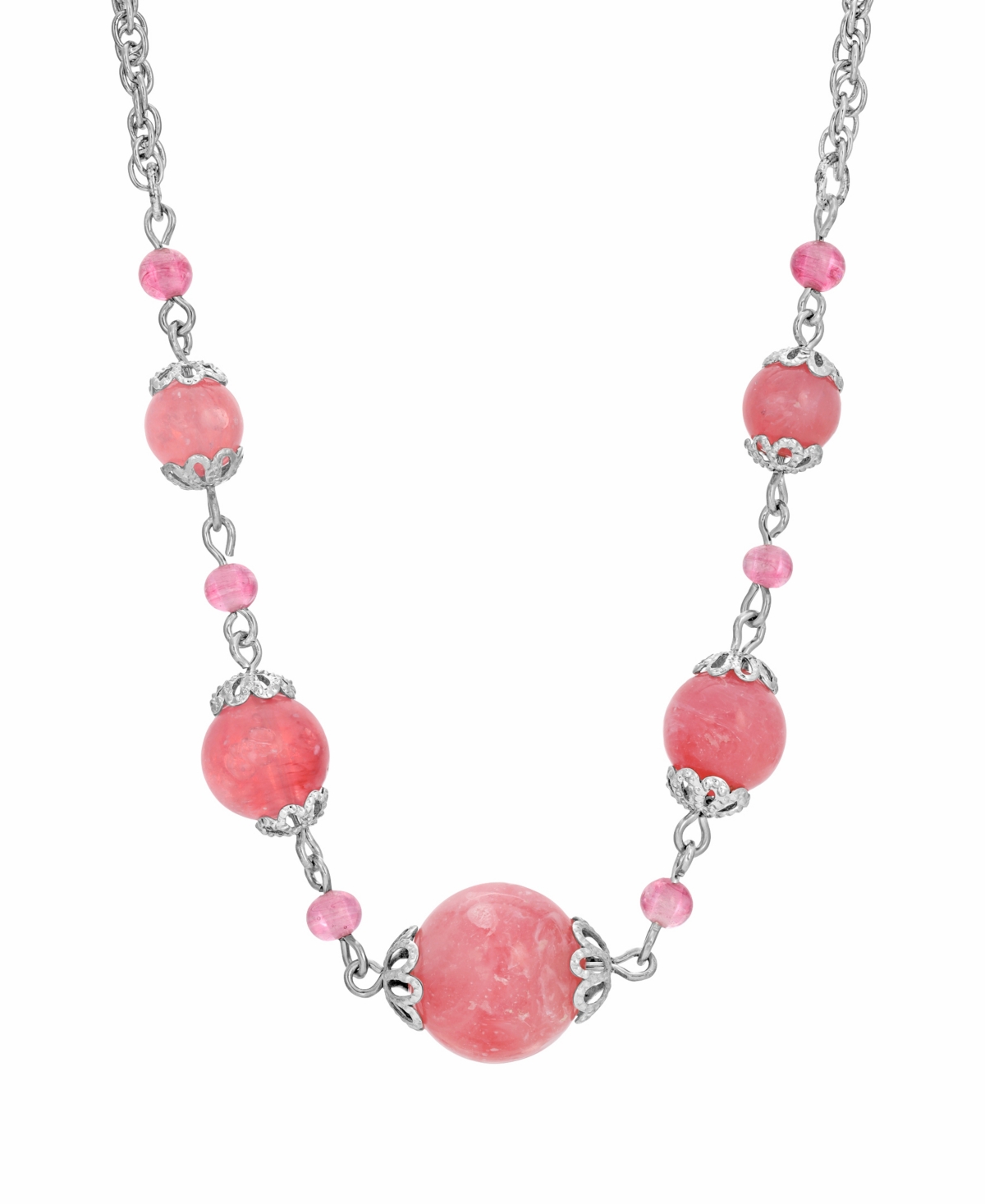 2028 Women's Beaded Necklace In Pink