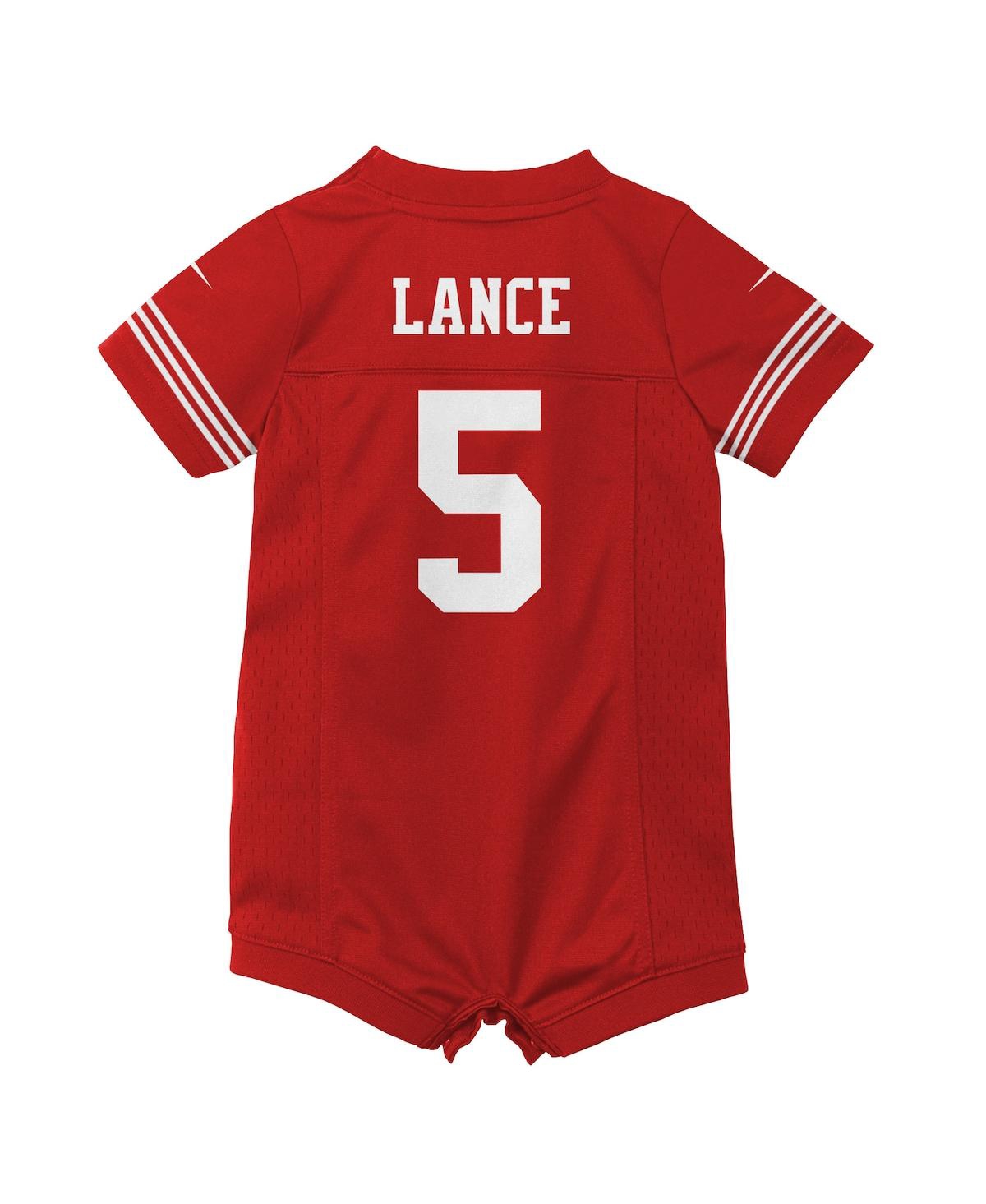 Infant Girls and Boys Nike Trey LanceSan Francisco 49ers Romper Game Jersey - Scarlet