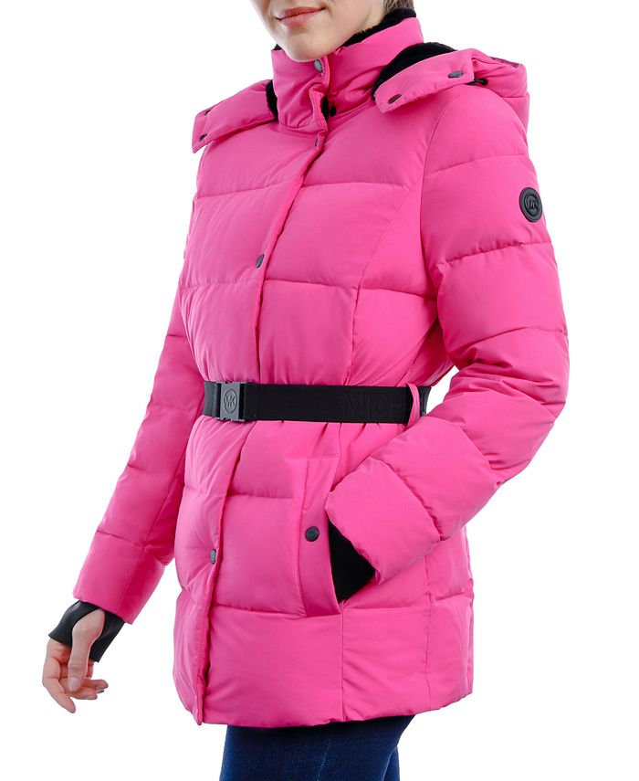 Michael Michael Kors Women's Hooded Point Collar Coat Red Size 3X