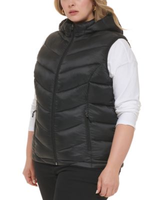 Plus Size Packable Hooded Puffer Vest, Created for Macy's