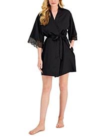 INC International Concept Women's Shine Lace Wrap Robe, Created for Macy's