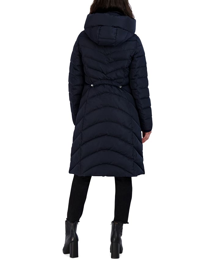 Laundry by Shelli Segal Women's Cozy Collar Hooded Puffer Coat