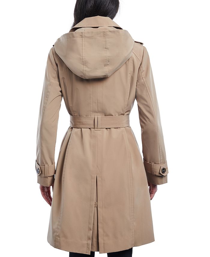 London Fog Women's DoubleBreasted Hooded Trench Coat & Reviews Coats