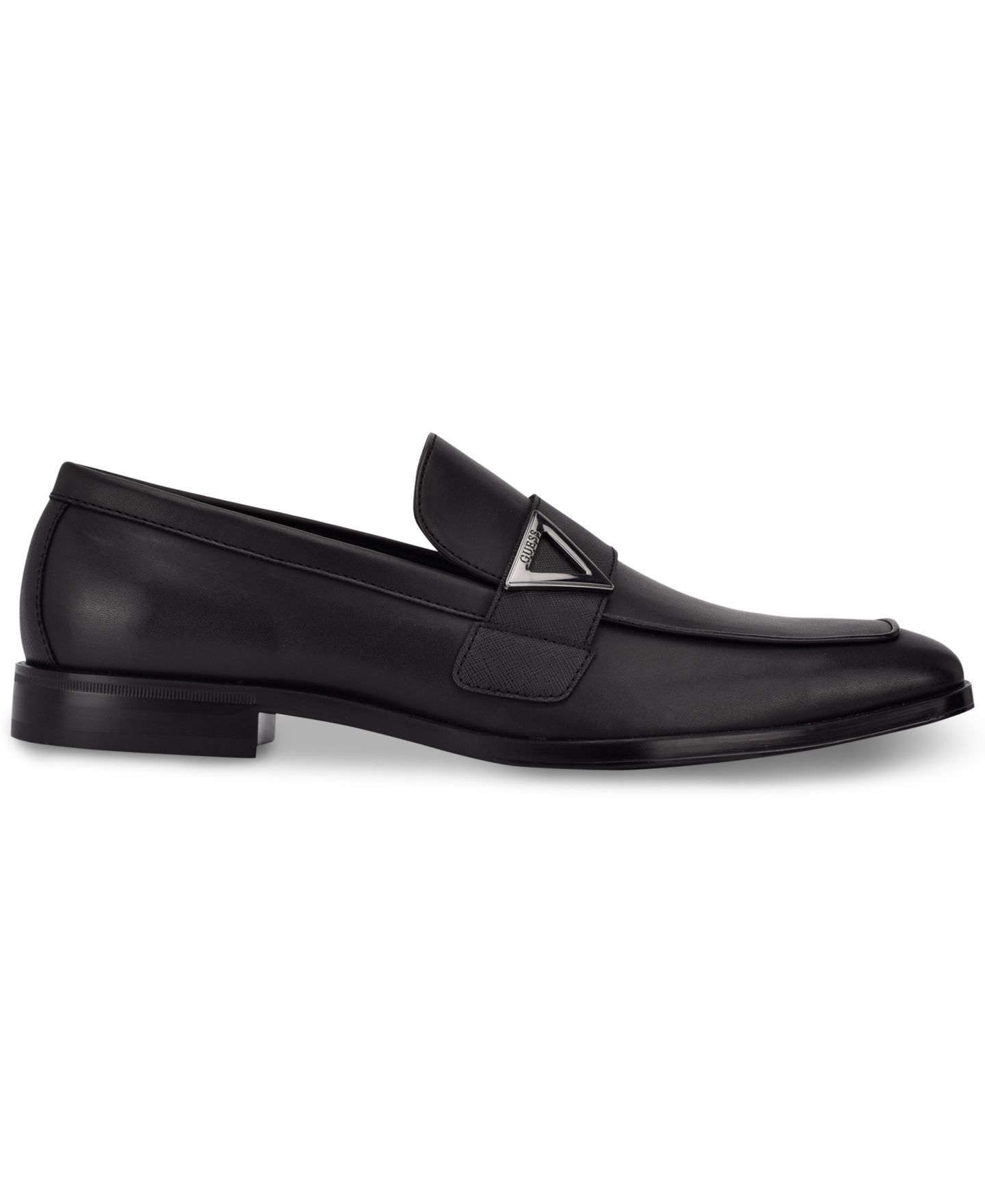 Мужские туфли GUESS Hamlin Faux-Leather Slip-On Dress Shoes, цвет: Чёрный — фото 3
